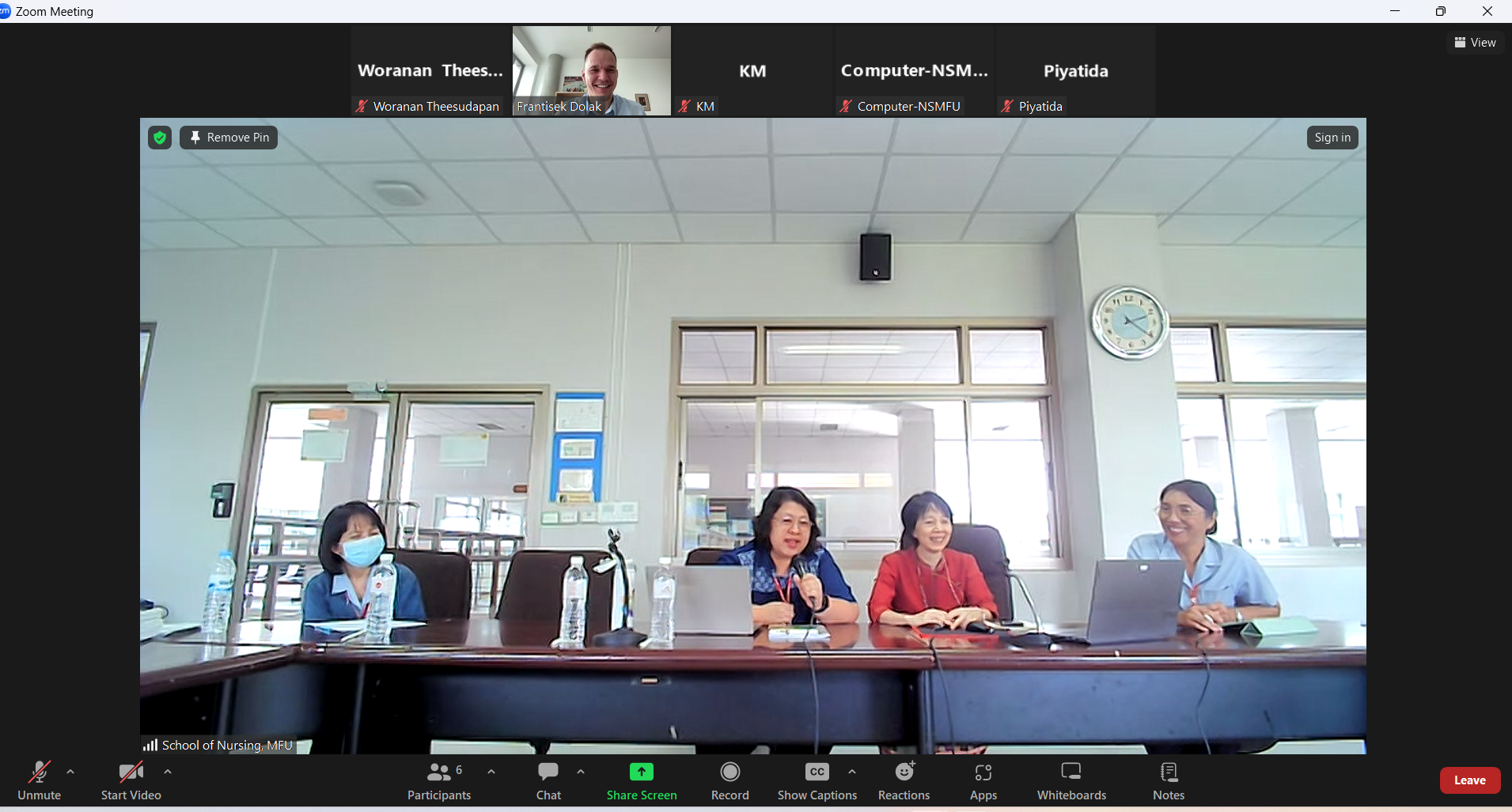 The MFU School of Nursing held an online meeting with the University of South Bohemia, Czech Republic to discuss objectives and plan activities for the academic visit. 