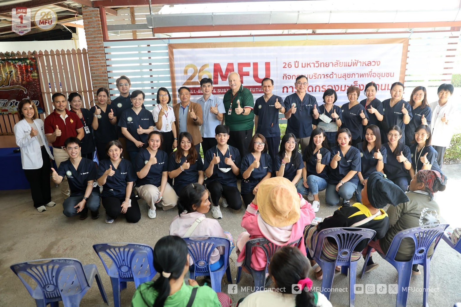 On November 20, 2024, the School of Nursing at Mae Fah Luang University participated in a breast cancer and cervical cancer screening campaign as part of the 