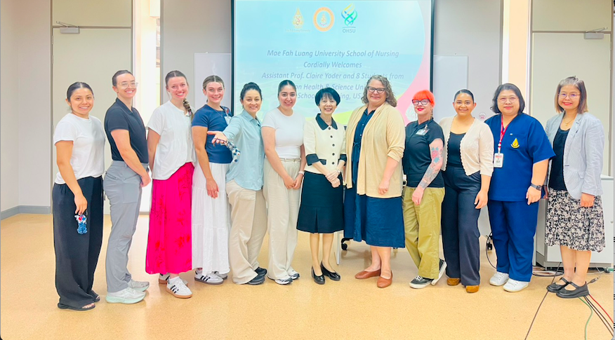 สำนักวิชาพยาบาลศาสตร์ มฟล. ต้อนรับอาจารย์และนักศึกษาพยาบาลจาก OHSU ร่วมแลกเปลี่ยนการเรียนรู้สู่สากล/MFU School of Nursing Welcomes OHSU Faculty Member and Nursing Students for International Academic Exchange